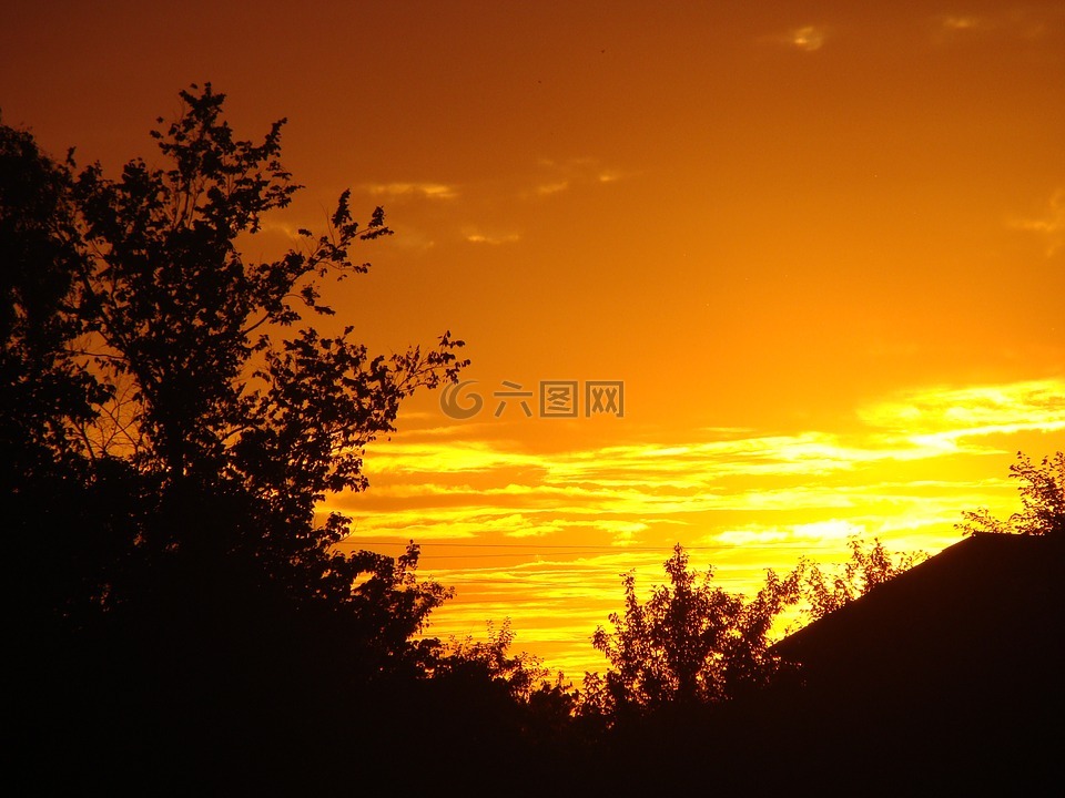 日落,太阳,感言