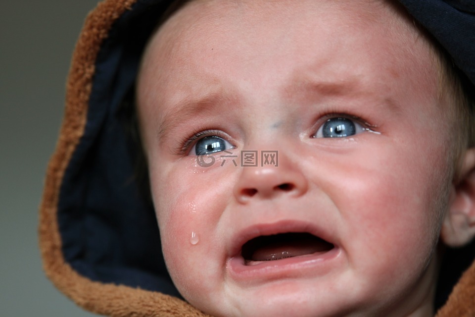 婴儿,眼泪,小的孩子