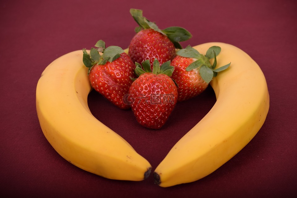 草莓,香蕉,甜