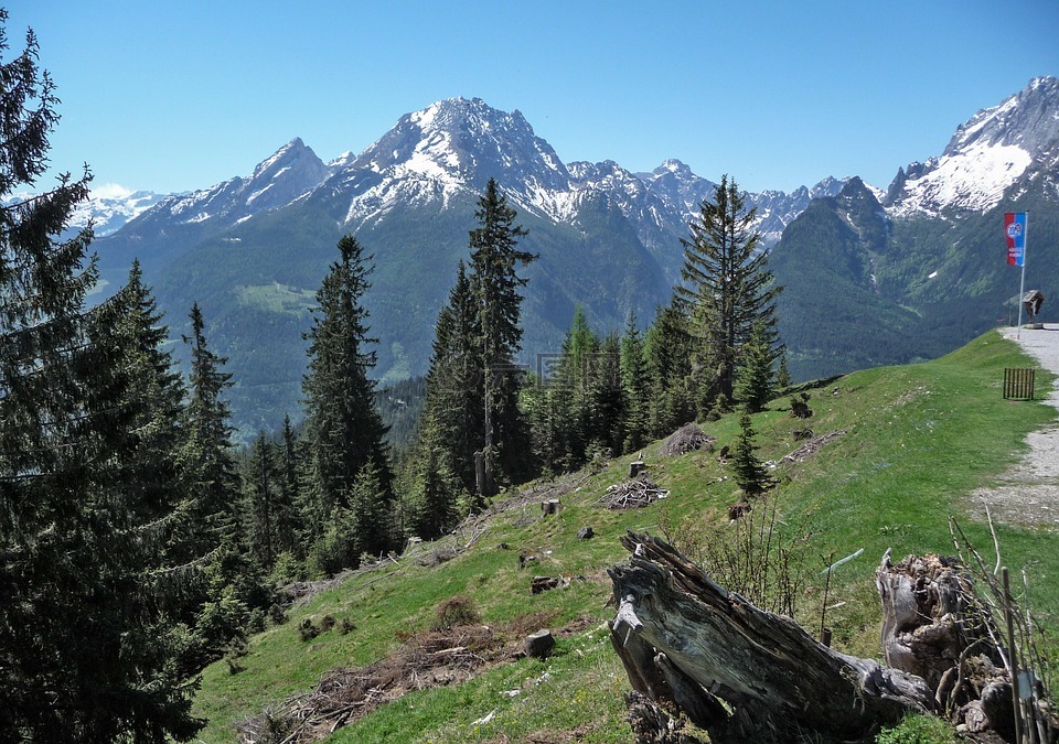 高山,贝,断层块