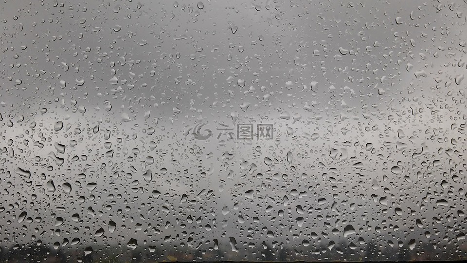 一滴水,窗口,雨