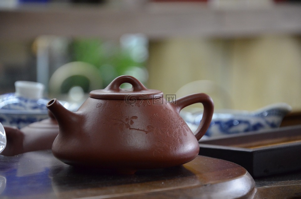 茶壶,茶杯,陶瓷
