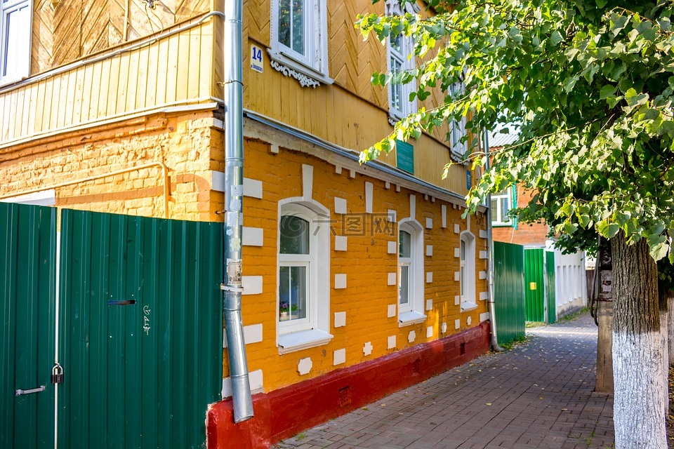 房子,旧,俄罗斯