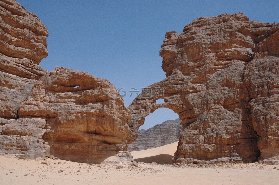 阿尔及利亚,沙漠,砂