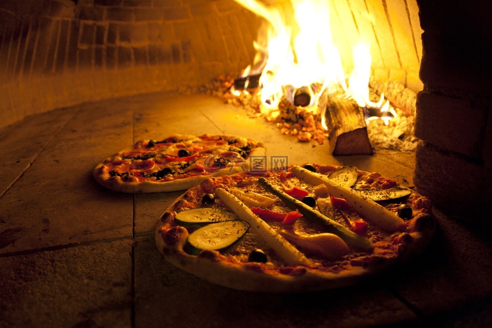 比萨,烤箱,木材燃烧炉