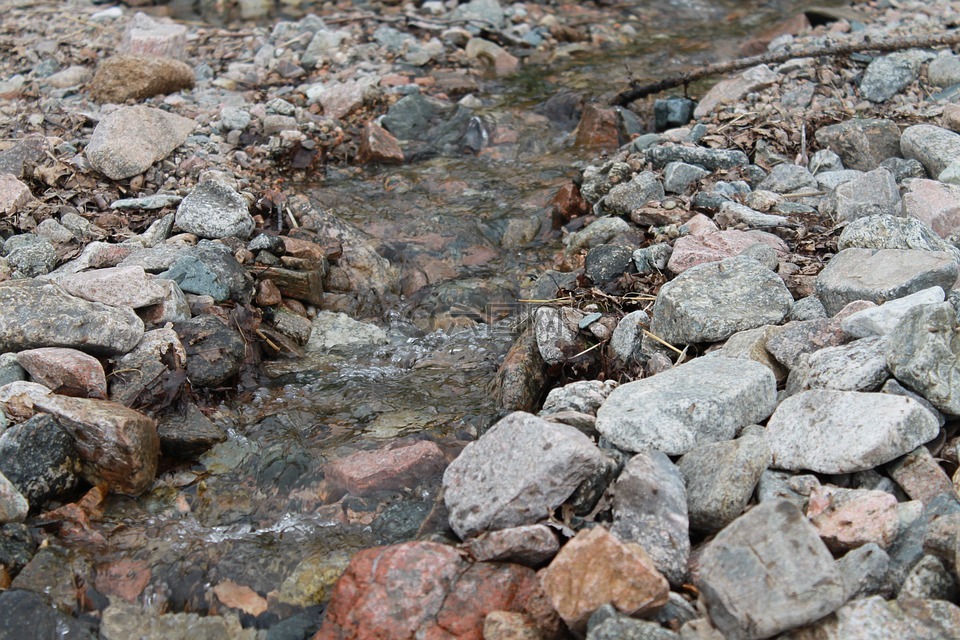 溪,贝加尔湖,石头