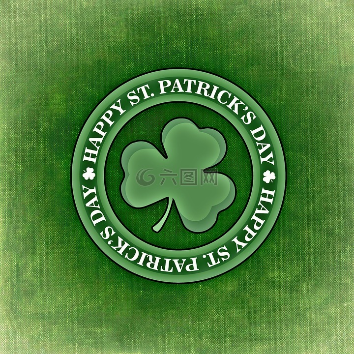 爱尔兰,st patrick 天,四叶三叶草