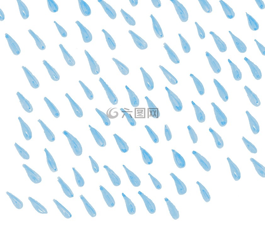 水彩,雨,天气