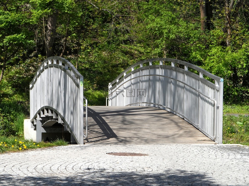 桥,栏杆,田园