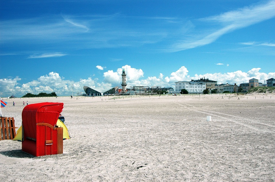 warnemünde,海滩,沙滩椅