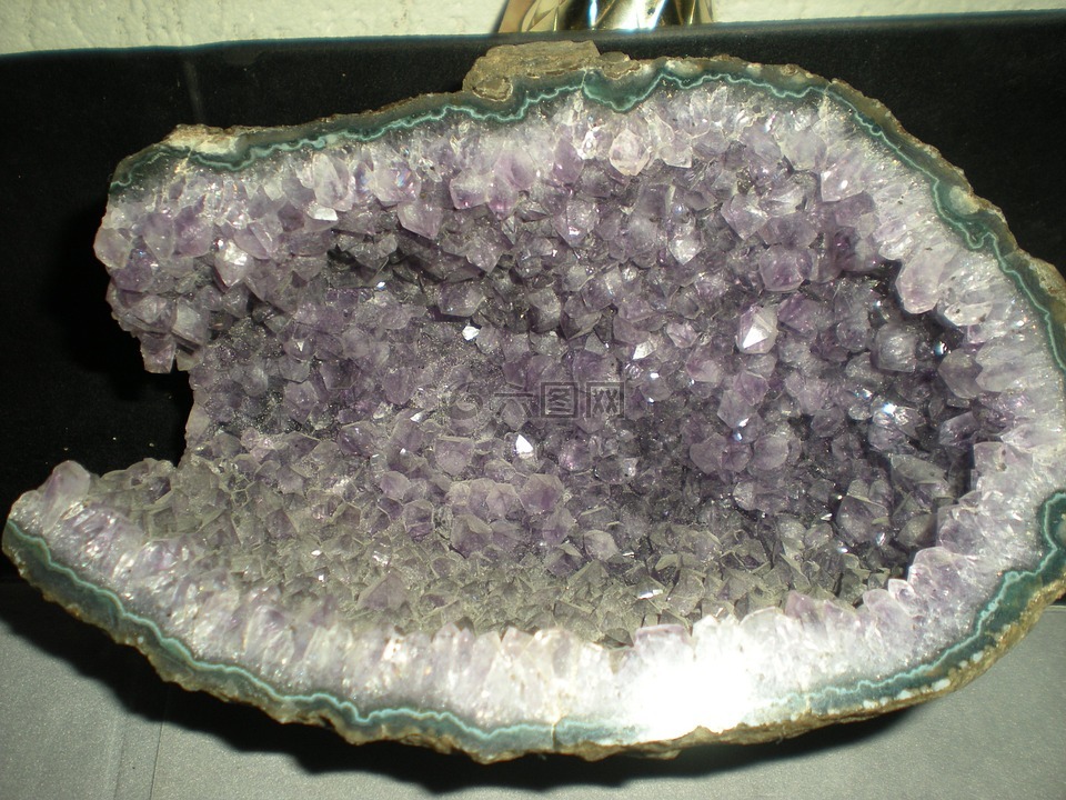 矿产,水晶,紫
