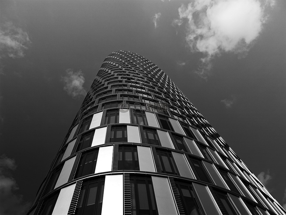 大气,灰色,大楼