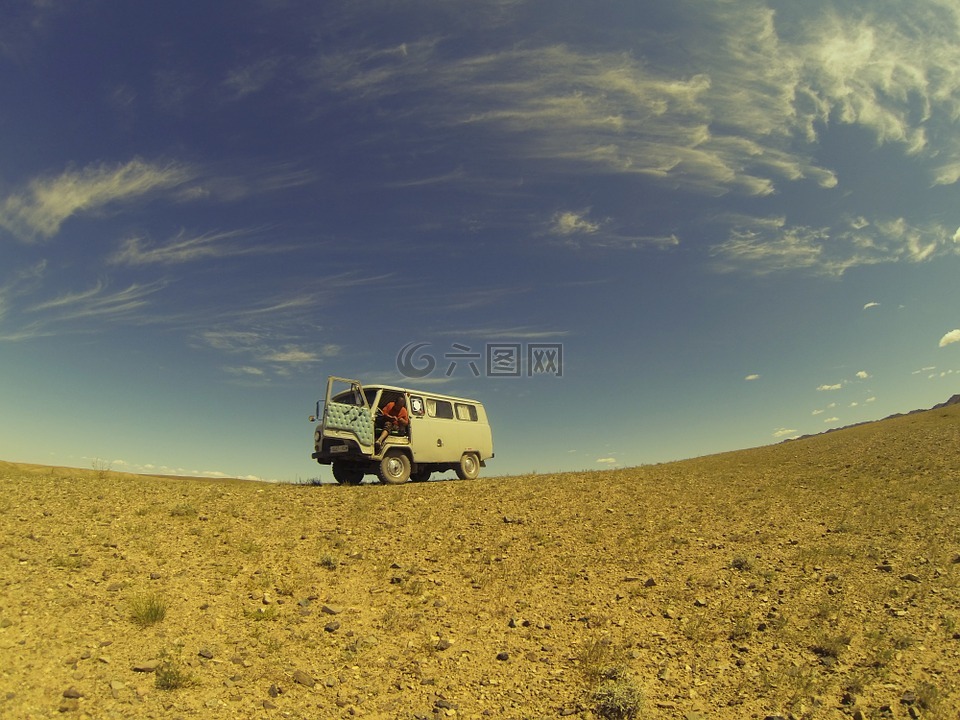 沙漠,郊区,蒙古
