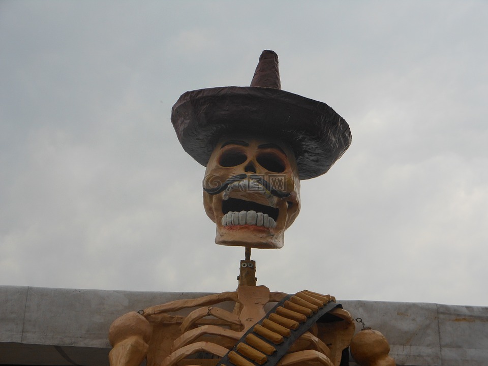 死的天,墨西哥,骨架