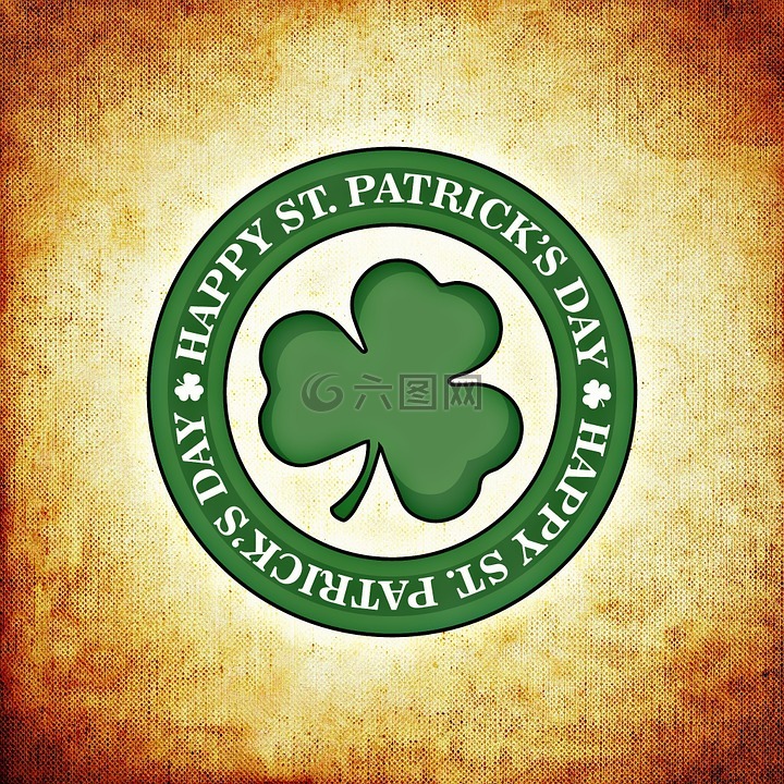 爱尔兰,st patrick 天,四叶三叶草