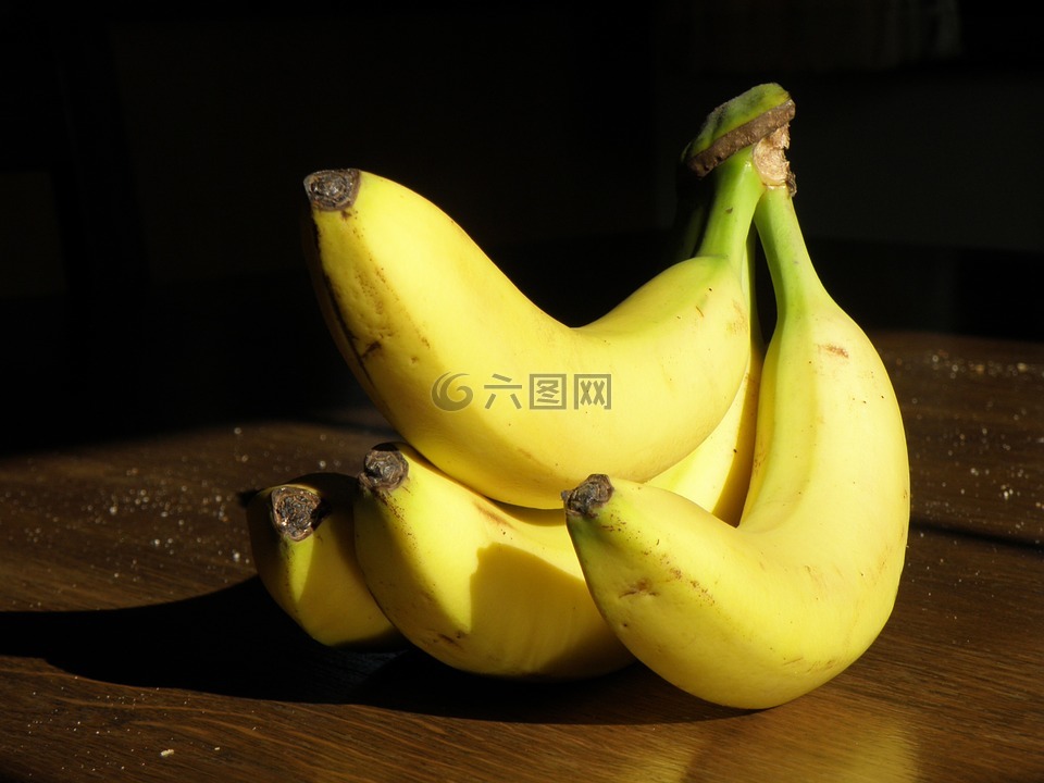 香蕉,黄,簇