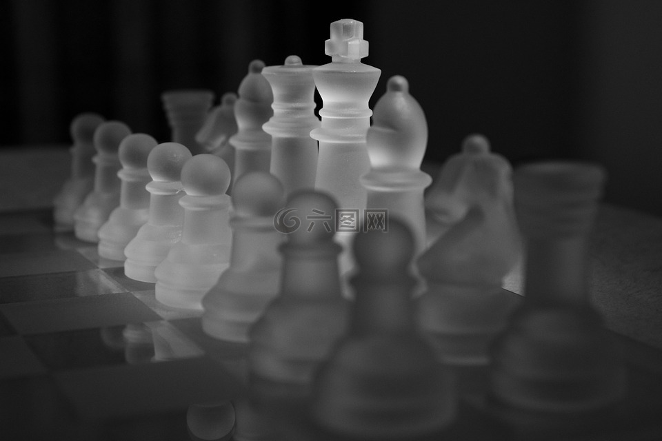 象棋,国际象棋游戏,棋盘上的棋子