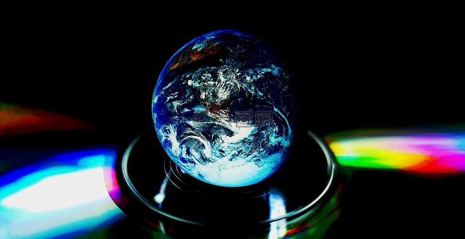 球,地球,玻璃