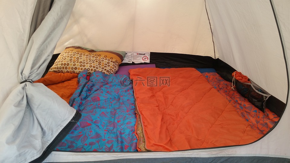 帐篷,睡袋,露营
