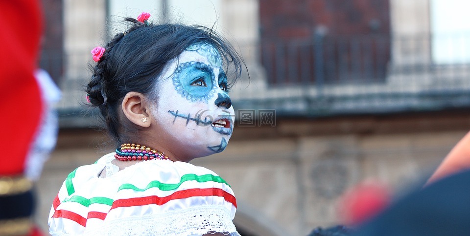 墨西哥,儿童,直径德穆埃尔托斯