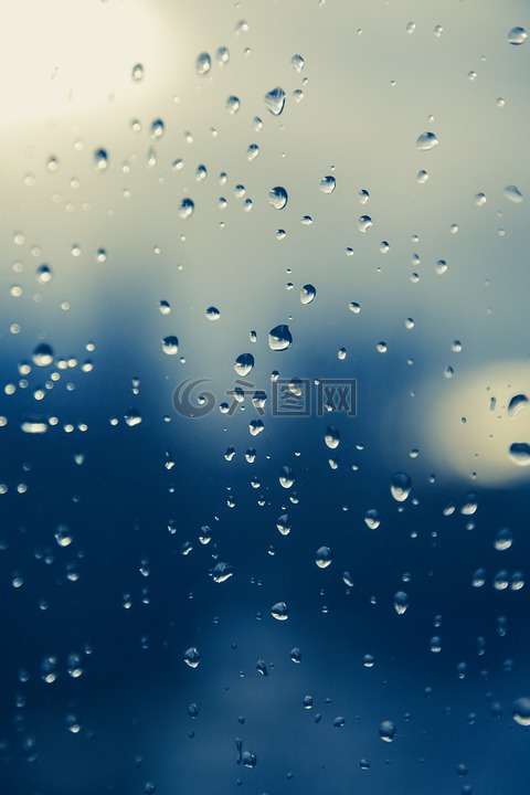 雨滴,窗口,雨