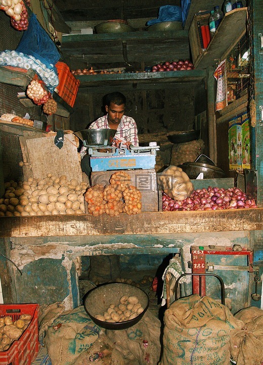 印度,孟买,市场