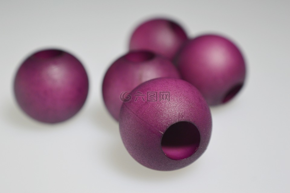 珠,球,紫