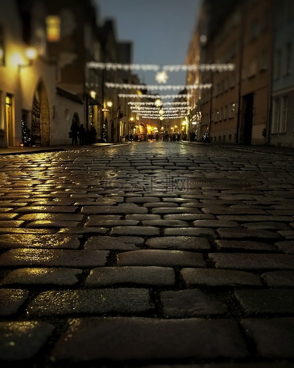 爱沙尼亚,夜,街头