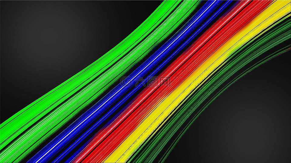 光纤电缆,彩虹色,背景