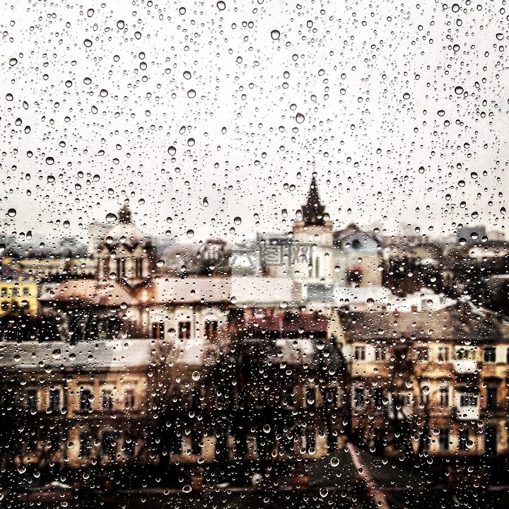 下雨天,市容,窗口