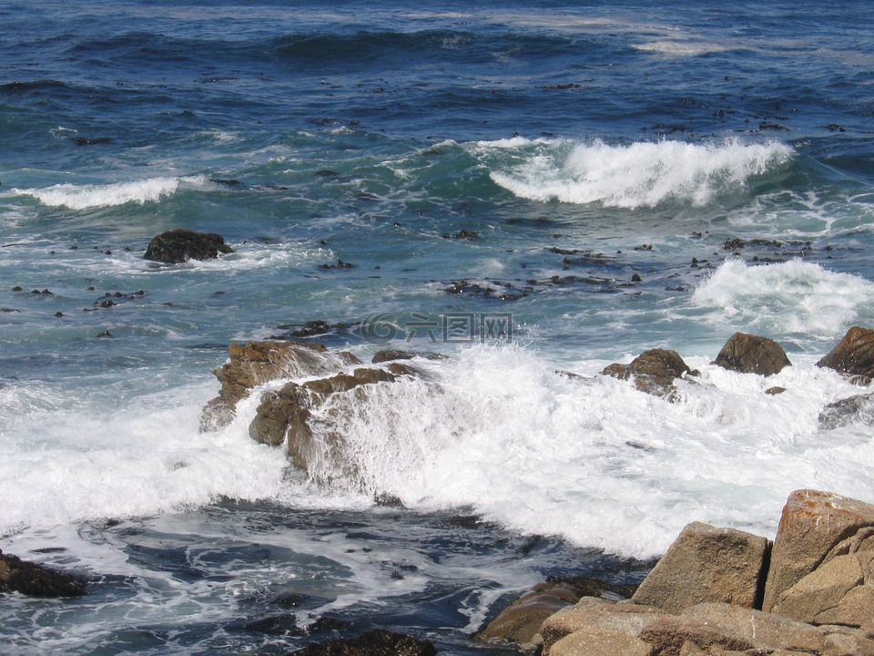 海洋,岩,风景