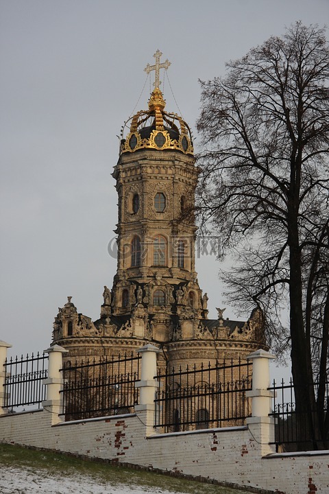 教堂,俄罗斯,圆顶