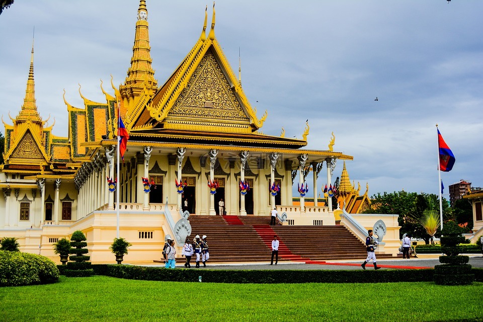 皇家宫殿,金边市,柬埔寨