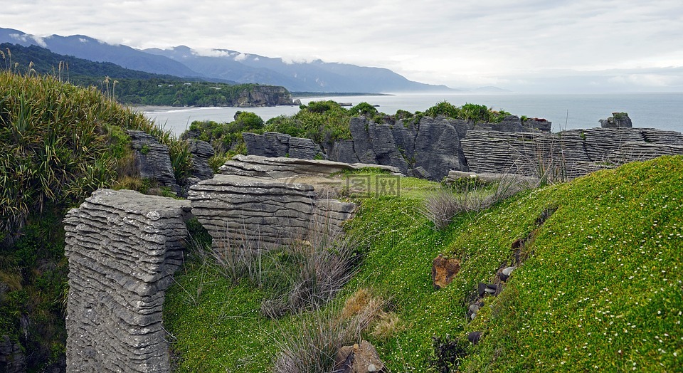 薄煎饼岩,新西兰,西海岸