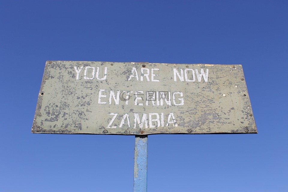 赞比亚,道路标志牌上写,非洲