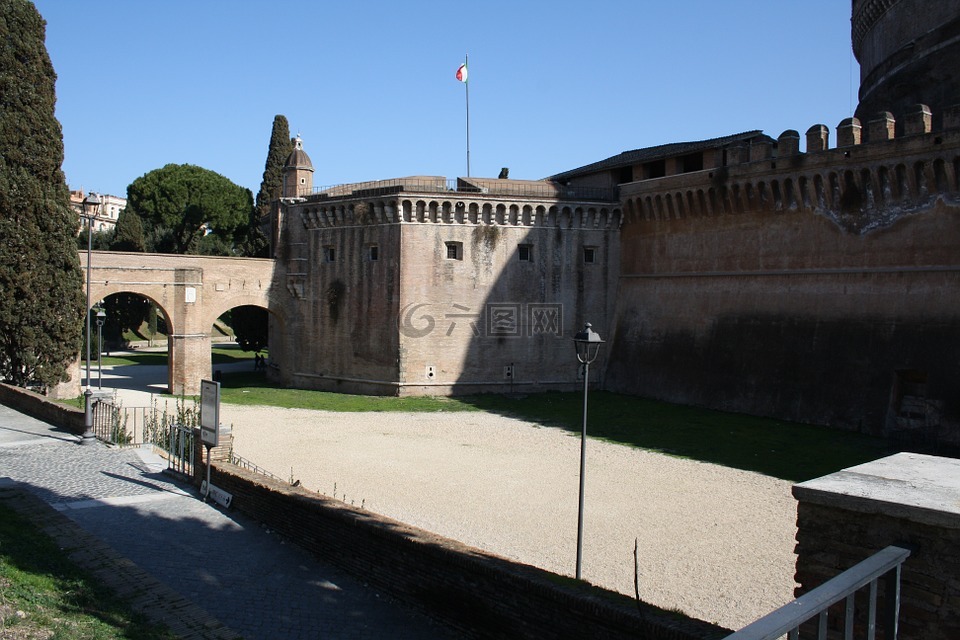罗马,城堡,法院