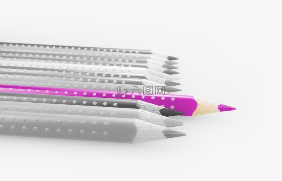 铅笔,彩色的铅笔,彩色铅笔