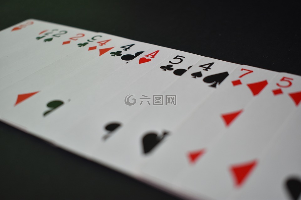 ace,心,玩扑克牌