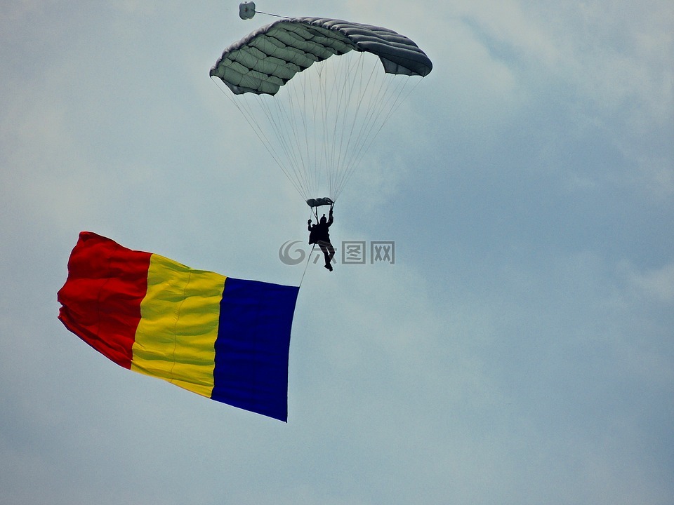 伞兵,旗,罗马尼亚