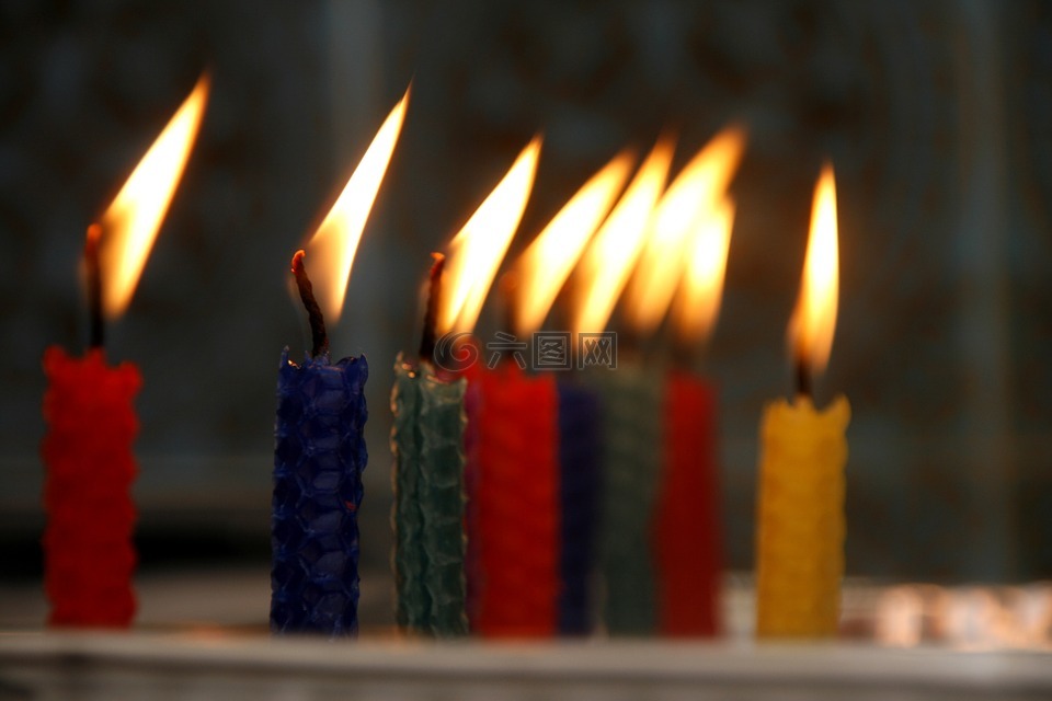 生日,蜡烛,火焰