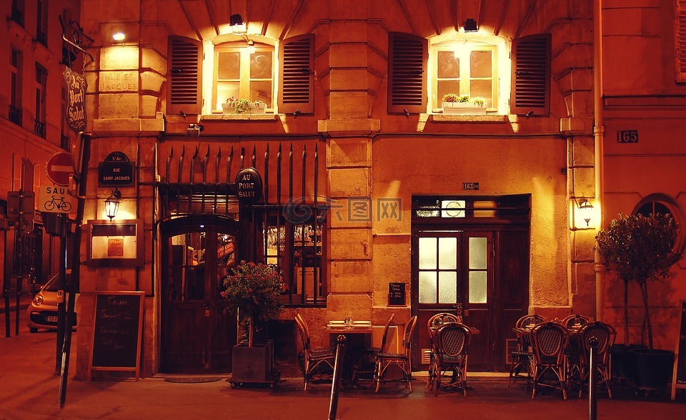 巴黎,夜生活,餐厅