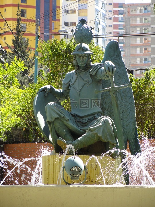 玻利维亚的雕像,拉巴斯,卫报