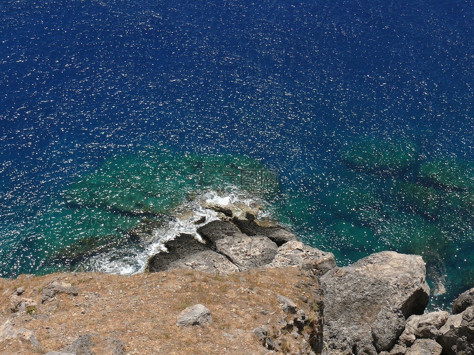 水,岩石,海