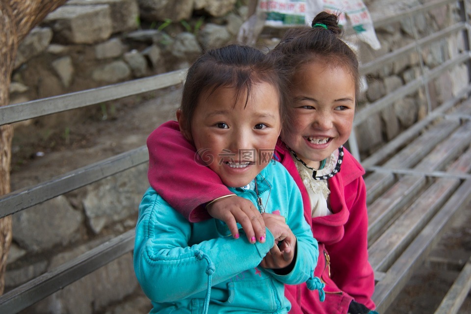 女孩,西藏,儿童