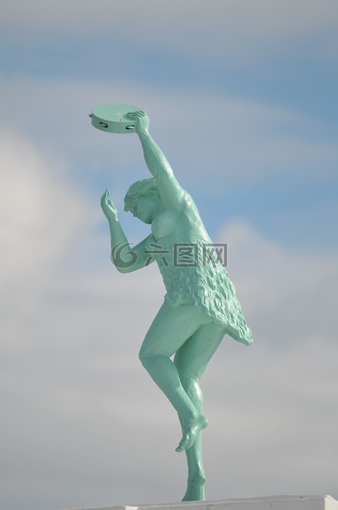 雕像,惠特利湾,西班牙城市