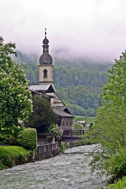 小教堂,berchtesgadener 土地,上部巴伐利亚
