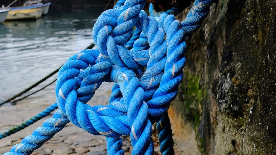 蓝绳,绳,结