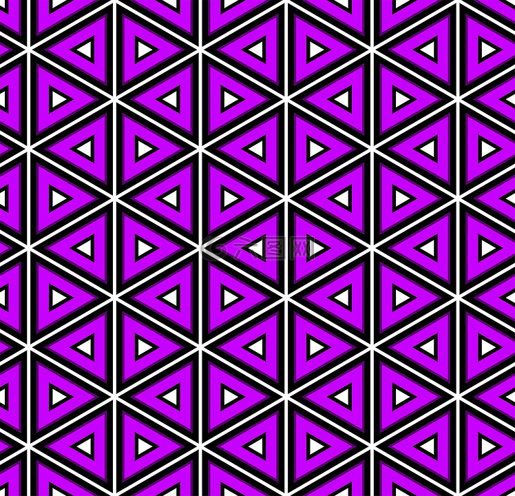 紫色,模式,三角形