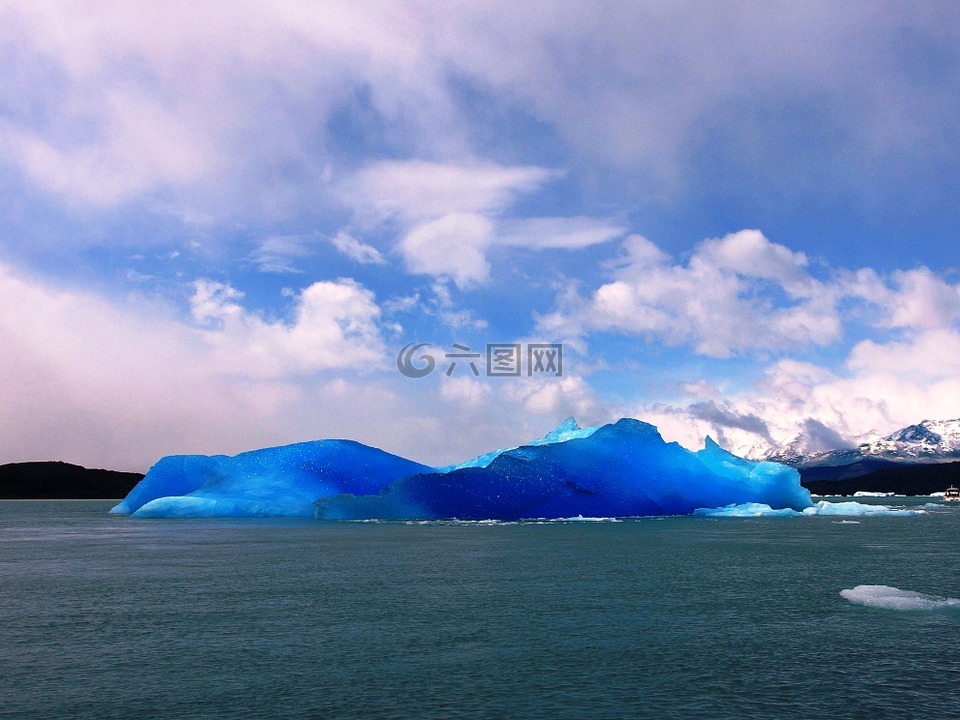 冰山,冰,蓝色
