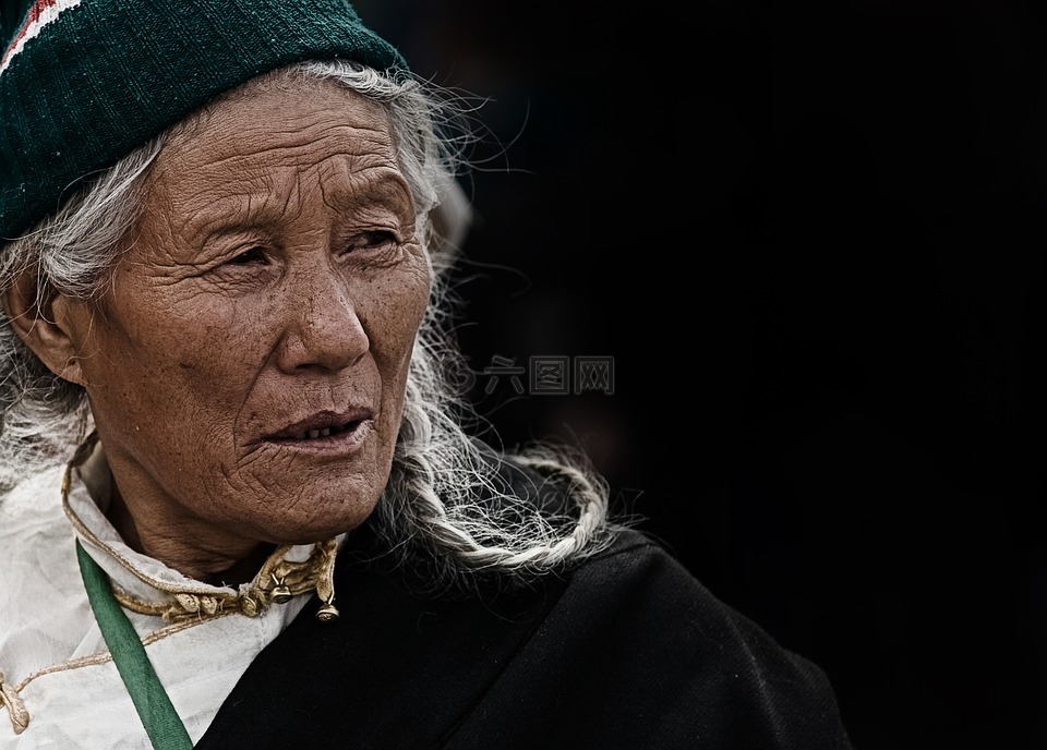 老人,西藏,沧桑
